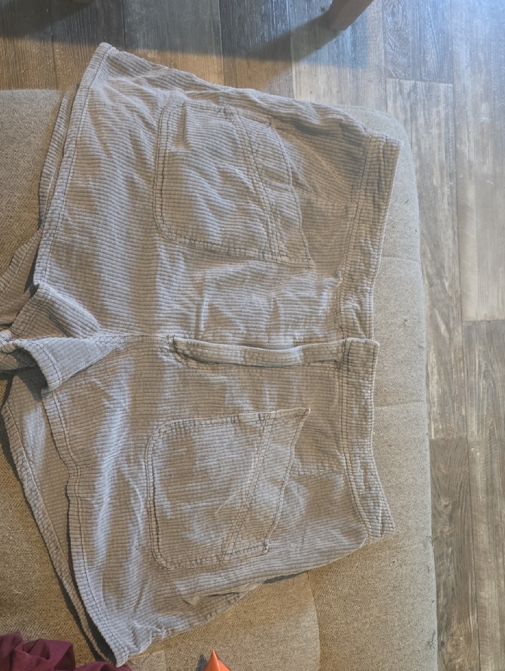 We The Free light gray waffle knit bermuda shorts